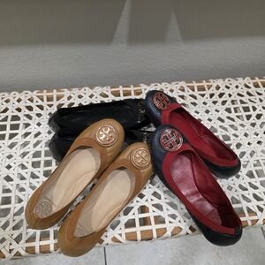 Tory Burch Women's Black, Tan, Navy  Ballet Flats